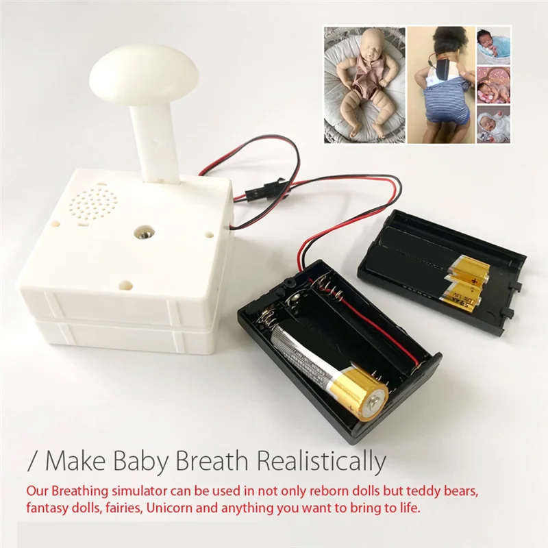 -A94Z Plastic Reborn Doll Breathing Simulator For Reborn Baby Doll Newborn Doll With Lifelike Sleeping Pulsing Device Gift For K