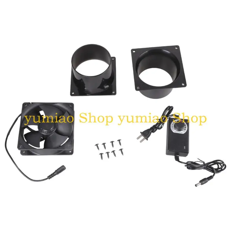587B 3000RPM Double Flange Exhaust Fan For 3D Printers Engravers Fumes Removal