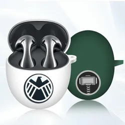 Cartoon Marvel Earphone Case Cover For Huawei FreeBuds 5 Silicone Wireless Earbuds Charging Box Protective Cover With Hook