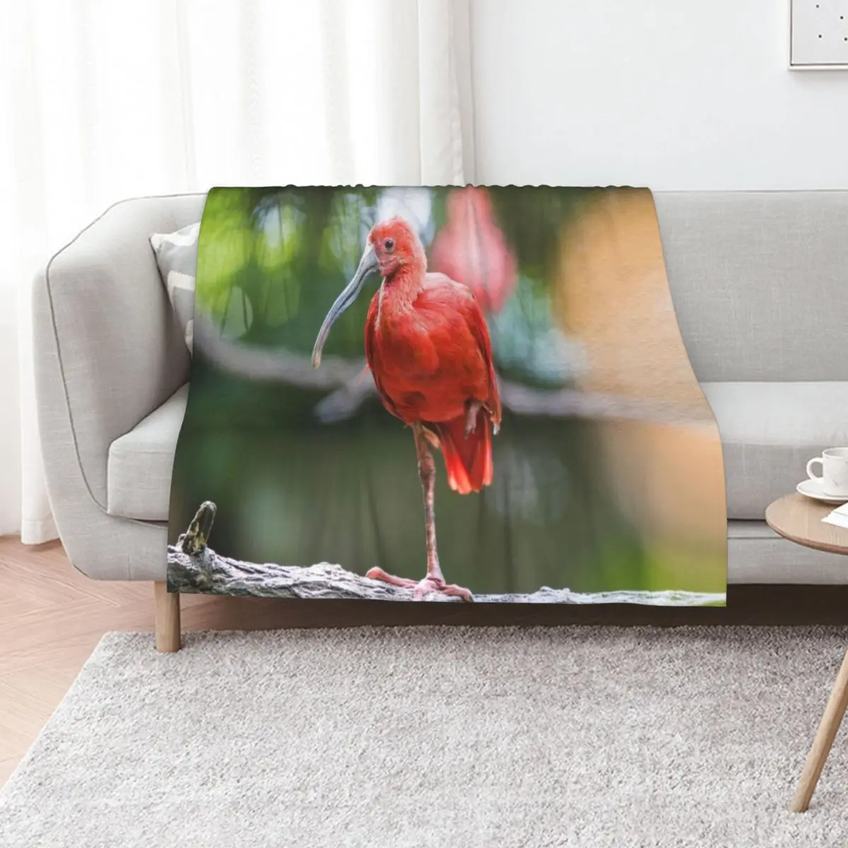 Tropical Scarlet Ibis Throw Blanket Summer for sofa Decorative Beds Sofa Quilt Heavy Retros Blankets