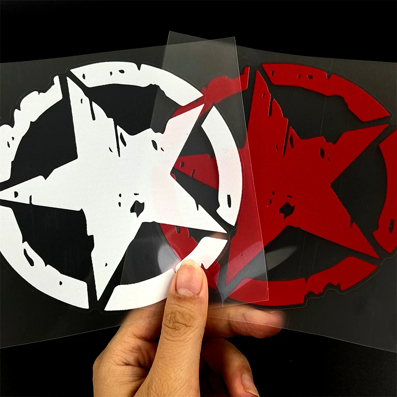 1PC Five-Pointed Star Vinyl Sticker Waterproof Decal for Motocross Motorcycle Fuel Tank Fender Helmet Fairing