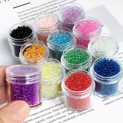 1Jar 10ml DIY 3D Caviar Nail Art Rhinestones 3D Decoration Mini Micro Glass Beads For Nail Care No Hole Mixed Crystal Balls