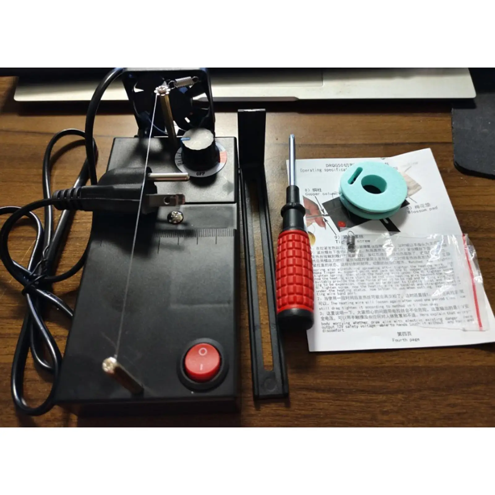 Portable Thermal Ribbon Cutter with Screwdriver and Spring for Cutting Braided Belts and Decorative Ribbons