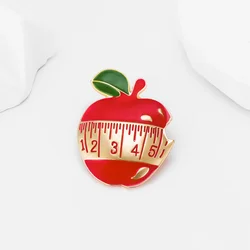 Nutrition Apple Enamel Brooch Pin Medical Creative Jewelry Backpack Lapel Badge for Nutritionist Doctor Accessories