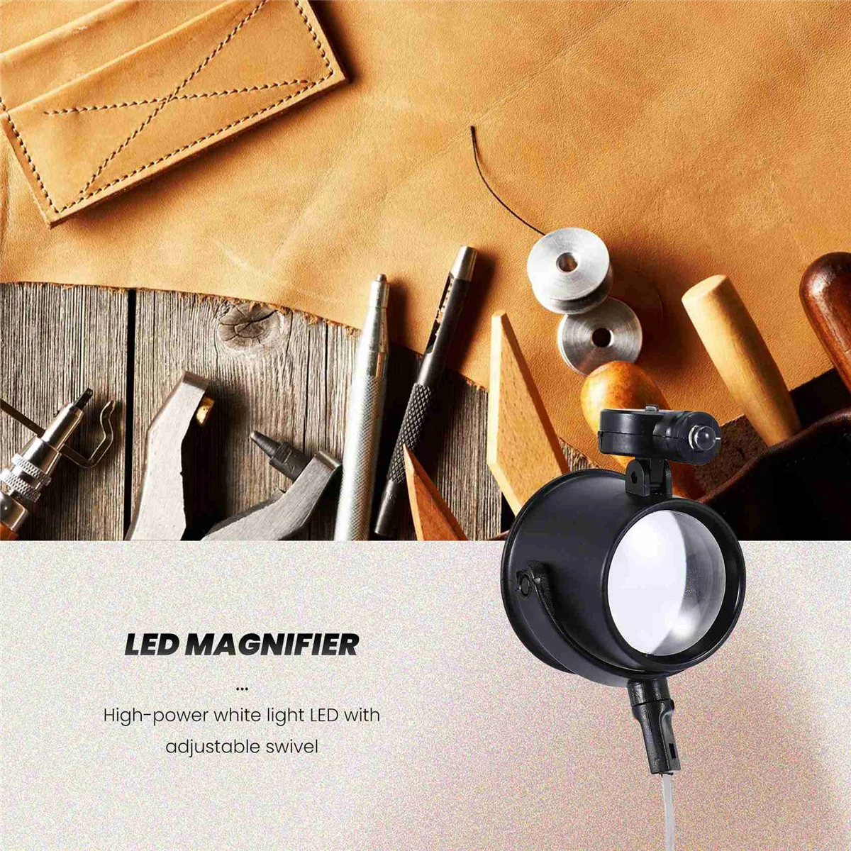 Y06A Illuminated 15X Magnifier / LED Eye Loupe For Repairing Clocks Watches Gems