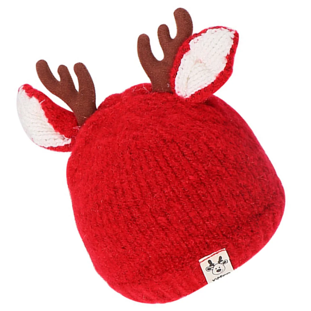 

1Pcs Baby Knitted Antler Hat Winter Kids Warm Hat Soft Woolen Cap Cute Children Outdoor Wear Exquisite Craftsmanship Design