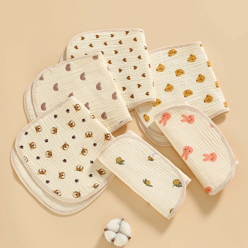 Cotton Burp Cloths Milk Spit Up Rag Newborn Face Towel Ultra-Absorbent Burping Cloth Baby Boys Girls Washcloths Diapers