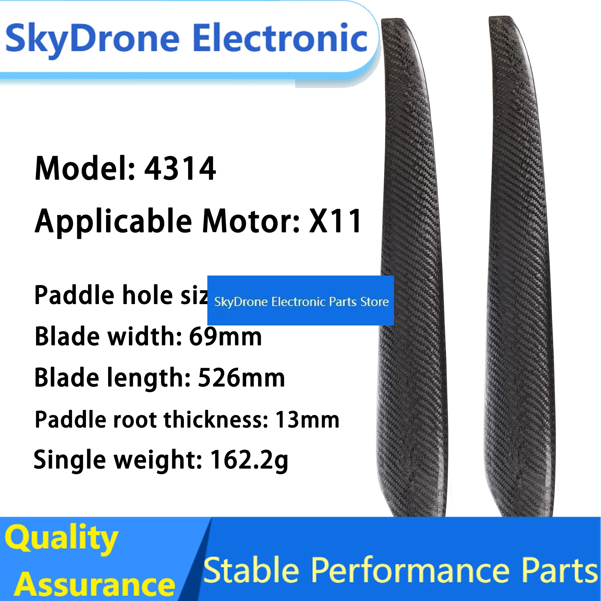 SkyDEl4314 Carbon Fiber Propeller 43 Inch CW CCW Propellers For Hobbywing XRotor X11 Plus Agricultural Parts EA-30XP