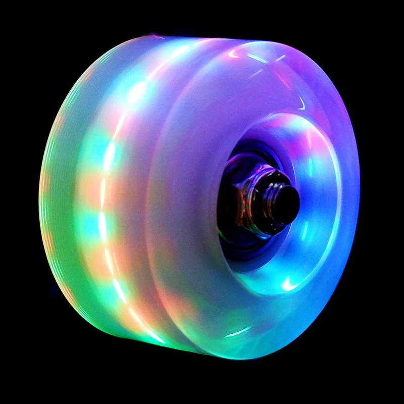 4pcs Luminous Skate Wheels Flash Roller With Bearings Four-wheel Roller Skates Accessories Cool skateboard Skate Plaza Party