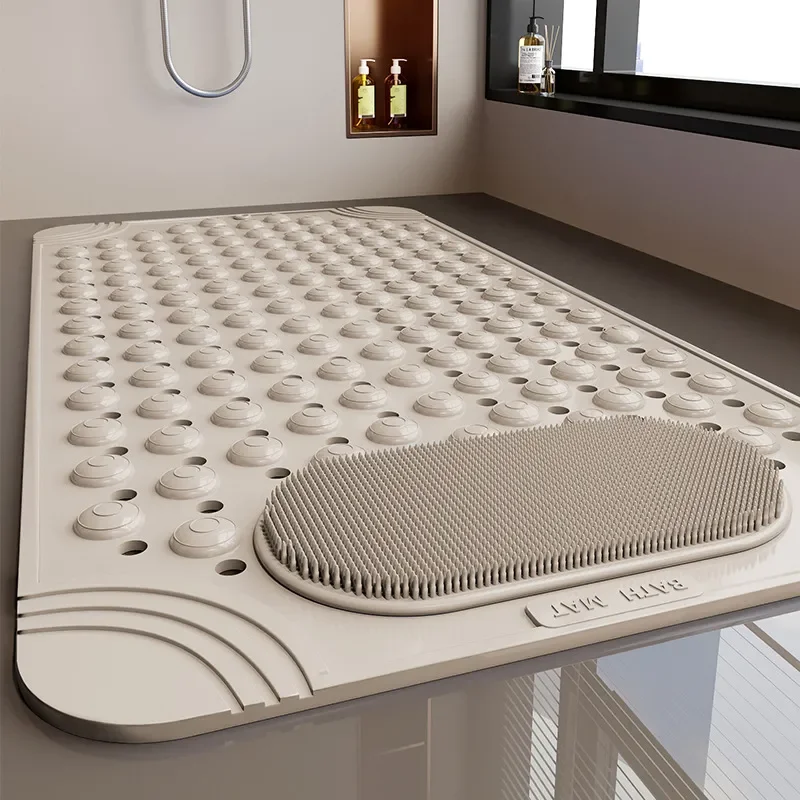 For Bathroom Non Slip Mat Waterproof Hollow Foot Pad Anti Drop Shower Room Toilet Floor Mat Household Children Safety
