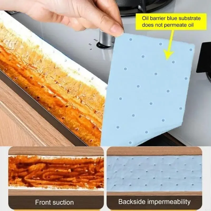 Range hood oil absorbent cotton for kitchen suction thickened oil repellent adhesive one-time cleaning range hood