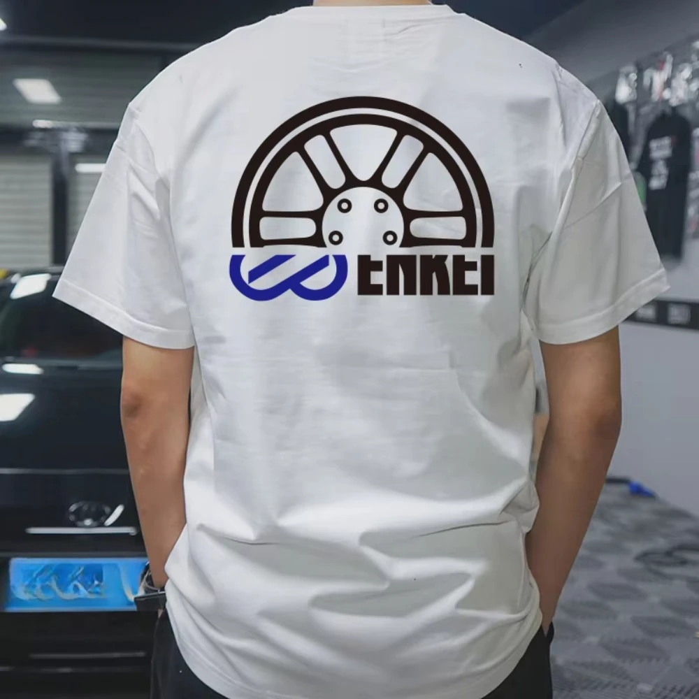 Japanese JDM Modified Car ENKEI Wheel Forged Spinning RPF1 Short-sleeved T-shirt Culture Shirt Motorcycle 2026 Summer Fashion