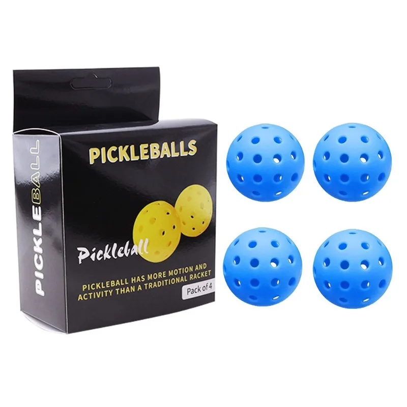 

ZOCO 4pcs Pickleball 74MM Durable Pickleball Balls 26g 40 Holes Outdoor Pickleballs For Competition Pickleball Practice Supplies