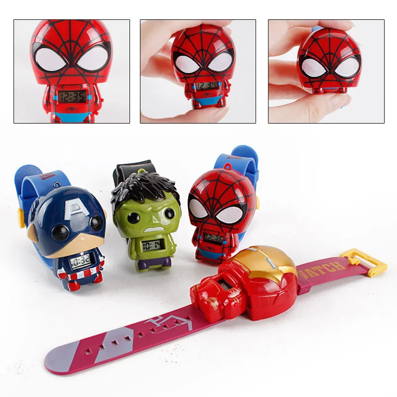 Disney Spiderman Children\'s Watches Robot Electronic Watch Student Boy Girl Digital Clock Kids Toys Baby School Birthday Gift