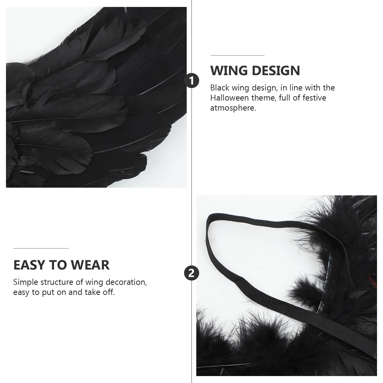 1 ensemble 1 ensemble Costume enfants aile pliable Halloween jeu de rôle Costume scène vêtements fête Cosplay jeu de rôle Costume tenue accessoires
