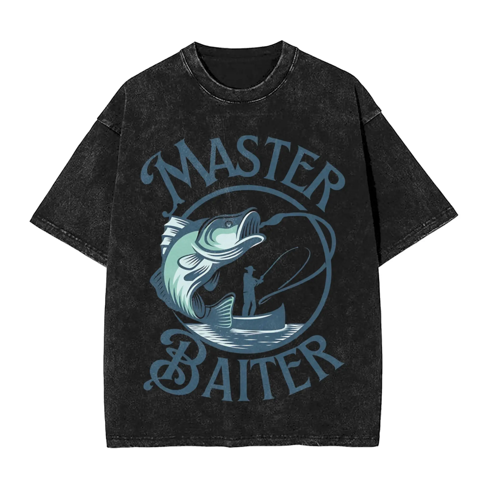 2026 Master Baiter Funny Fishing  Washed Shirts Outfit Oversize T-Shirt  for Men Women Tees