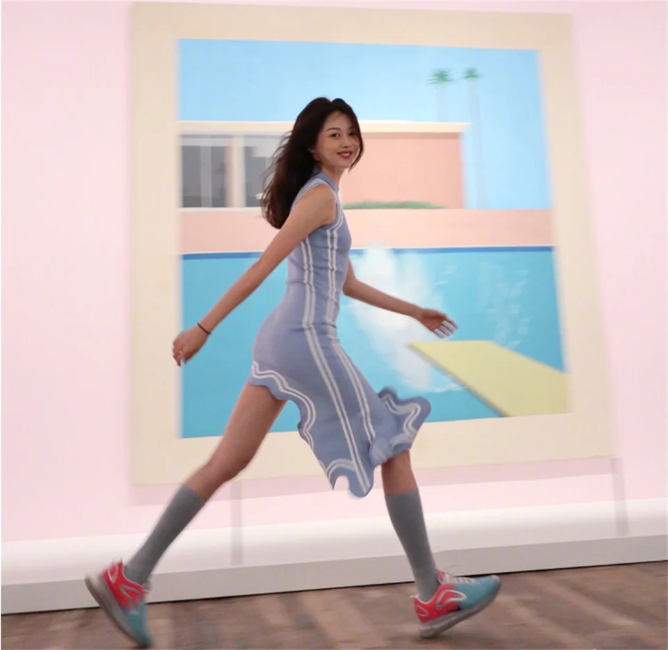 かず⭐︎アメリ　3WAY OMBRE CHECK FLARE DRESS Ameri（アメリ）の「3WAY OMBRE CHECK FLARE DRESS（ワンピース）」 - WEAR