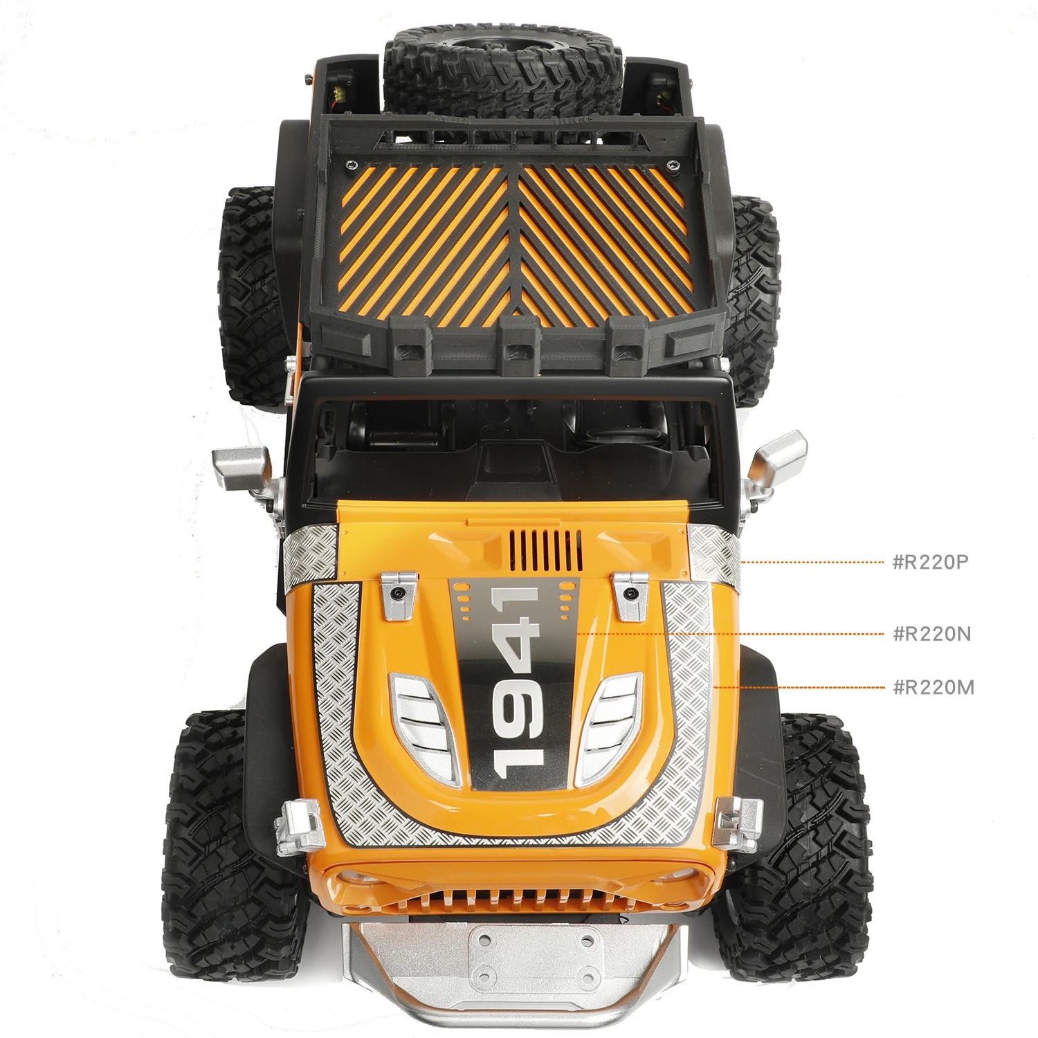 RCDream 1/12 ป้องกันแผ่นตกแต่ง Antiskid Checkered แผ่น 1941 Badge สําหรับ MJX H12Y Bonnet Upgarde ตัวเลือกอะไหล่ # R220M