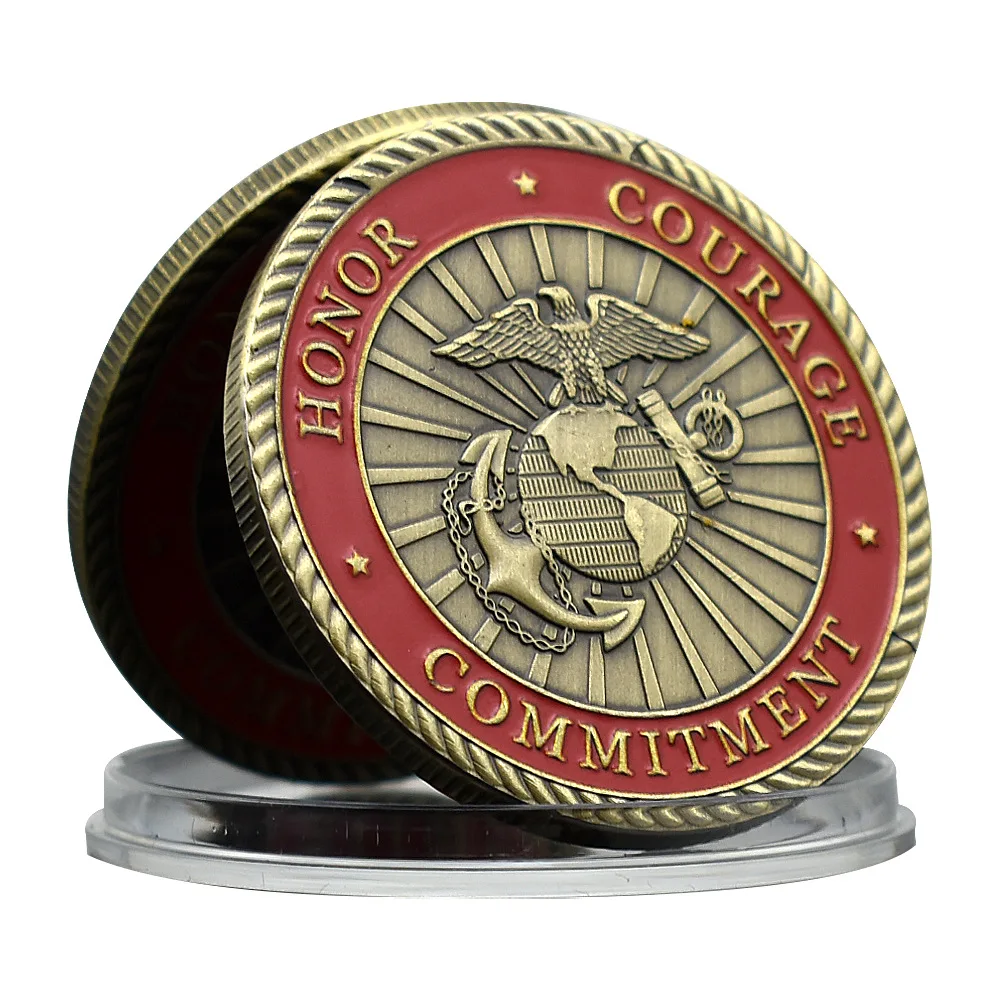 Always A Marine Once A Marine Corps Brons vergulde souvenirmunt Sempre Fidelis herdenkingsmunten