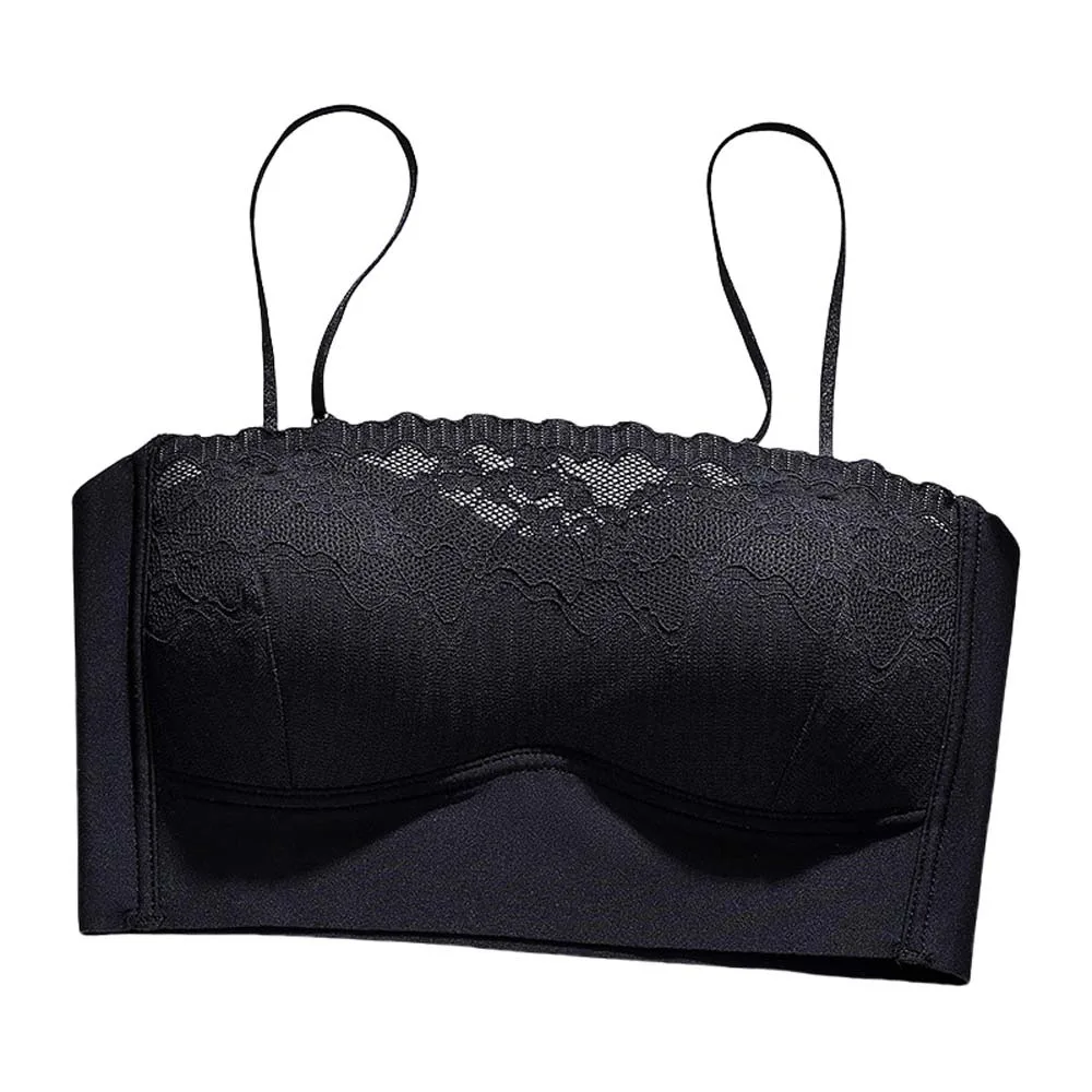 

Comfortable Close-fitting Lace Wireless Bra Solid Color Shockproof Push Up Underwear Lingerie Anti-sagging Seamless Bras Sport