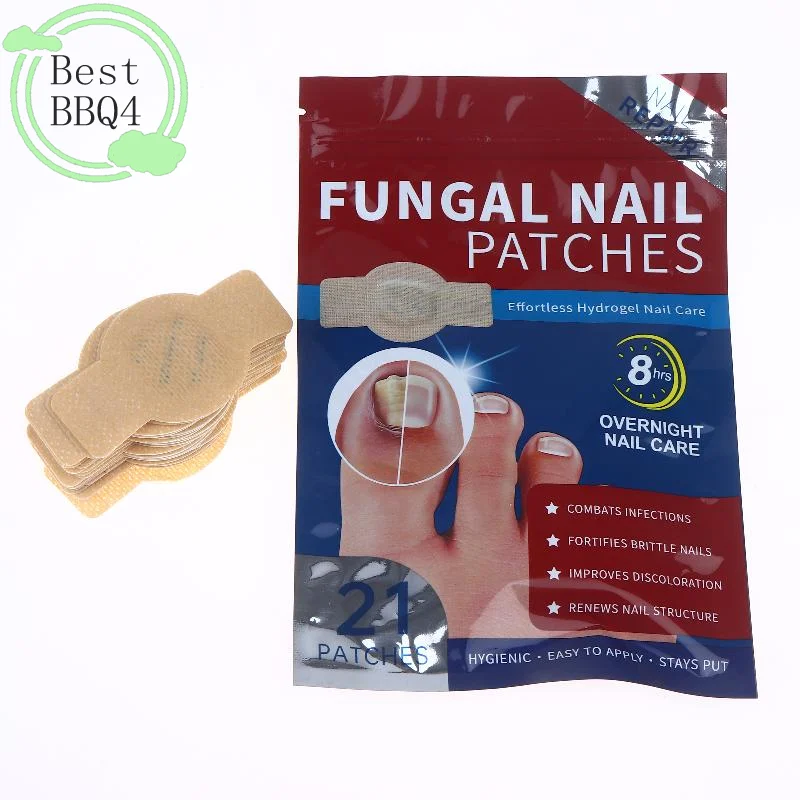 (BBQ4)2Bag Gray Toe Nail Sticker Fungal Repair Patch Ingrown Correction Sticker Toenail Care Paronychia Nail Treatment Patch