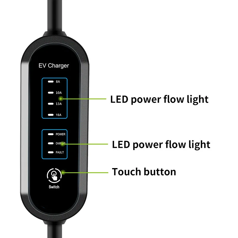 SKYEGLE Portable EV Charger Type 2 Adjustable 8-32A Electric Car Charging 3.5M Cable Electric Vehicle Chargers for Tesla Model Y