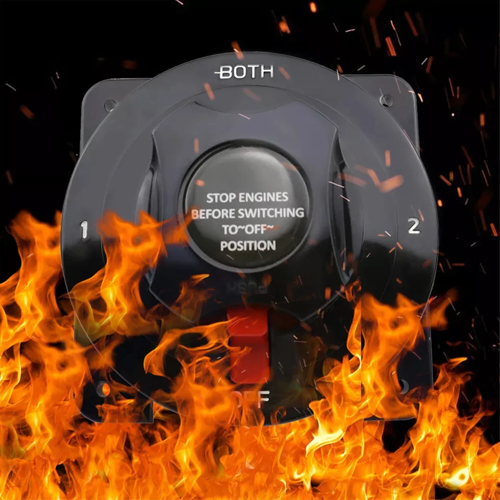 300A Marine Boat Battery Switch 4 Position DC Battery Selector Switch Waterproof 4-Level ON/Off Disconnect Switch