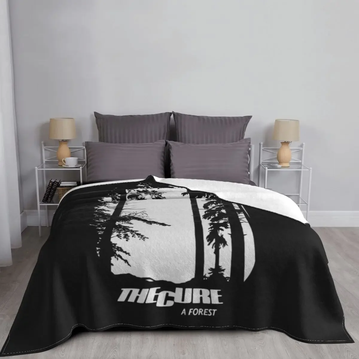 The Cure A Forest Throw Blanket decorative Decorative Sofa Bed linens Blankets