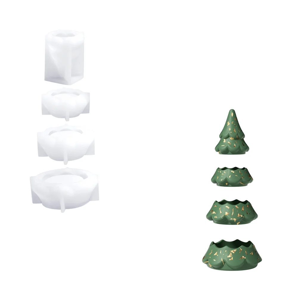【¥4,436】積み重ねクリスマスツリー キャンドルジャー シリコンモールド セット2 特別割引-アリエク特価アラート
