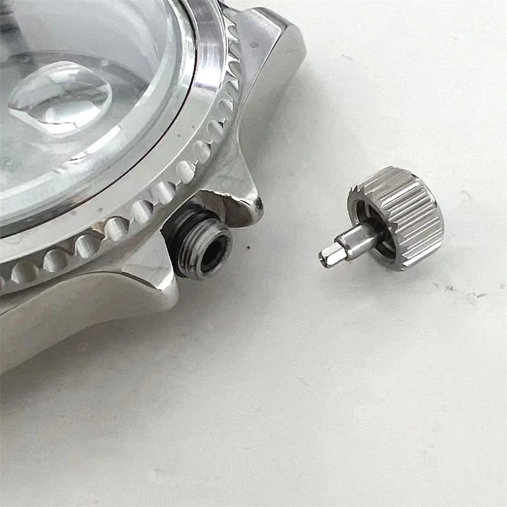 Cassa dell'orologio in acciaio inossidabile da 40MM cornice in alluminio accessori per lente d'ingrandimento zaffiro per movimento 8215/8200/8205/2813