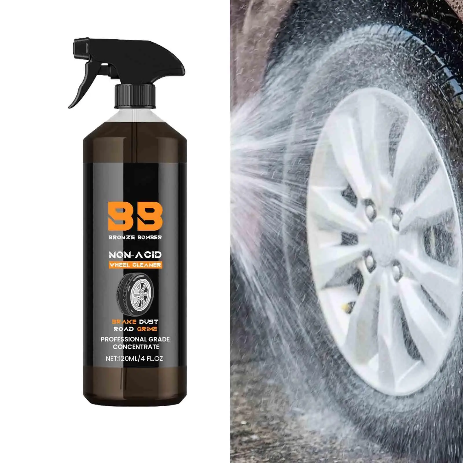 

Wheel Cleaner Car Wheel Cleaner Spray 120ml for Motorcycles Cars Trucks