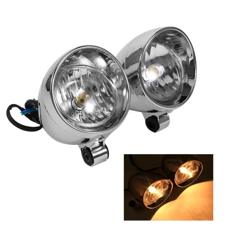 

2PCS Motorbike Headlights Motorcycle Headlights Motorbike Bullet Fog Light for Davidson，Motorcycle Accessories