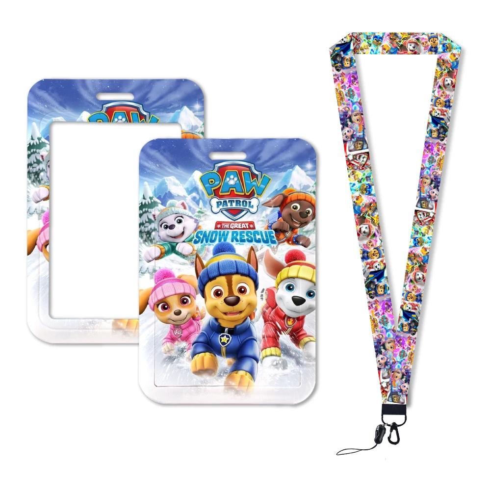 Hot-Selling Lanyards PAW Patrol Chase ID Card Holders Door Card Case Hanging Rope Badge Holder Neck Strap Business Card Gift