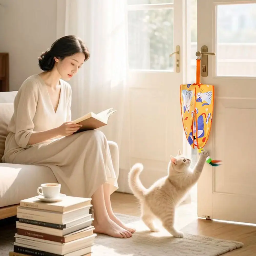 Electric Intelligent Sensing Cat Automatic Motion Automatic Hide-and-Seek Interactive Cat Door Hanging Hanging Cat