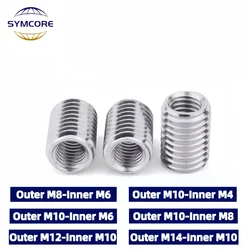 5pieces Outer M10 to Inner M6 Internal And External Thread Nut Thread Conversion Socket Reducing Screw