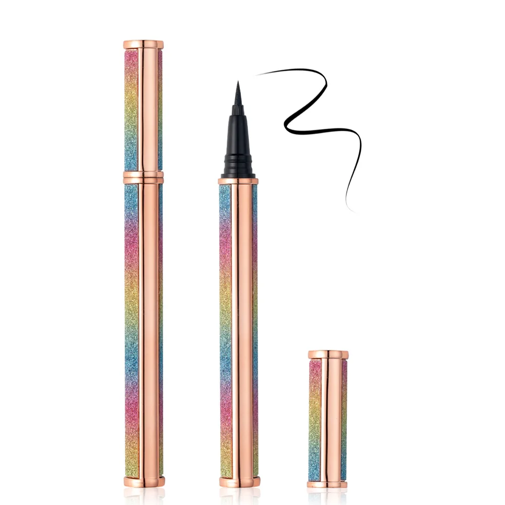Waterproof Long-lasting Easy to use Self-adhesive Eyeliner Colorful Adhsive Liner 2 in 1 Eye Liner Magic Lash Glue Eyeliner Pen