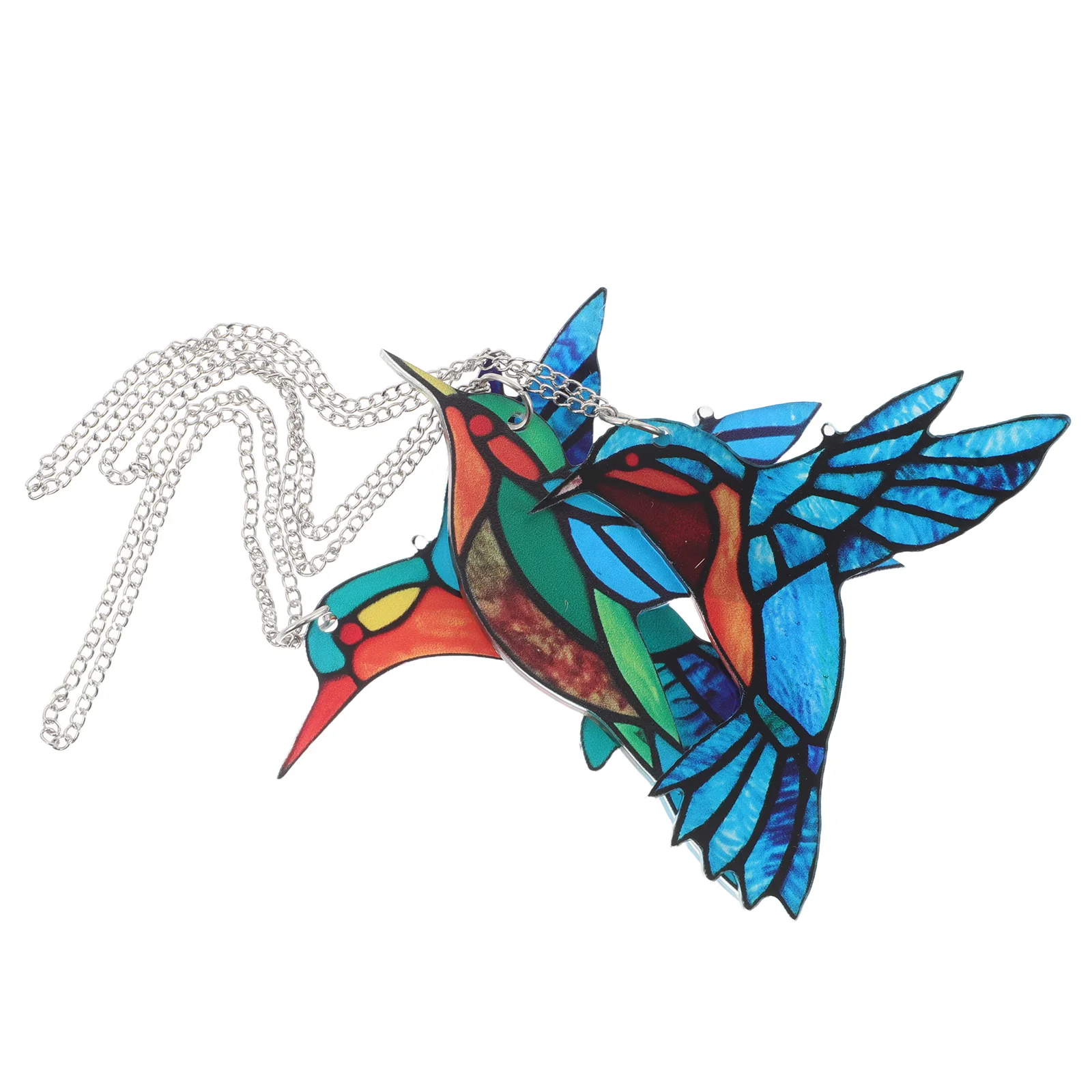 

3Pcs Acrylic Hummingbird Sun Catcher Window Hanging Bird Ornament Colorful Indoor Outdoor Decor Christmas Bird Ornaments Clip on