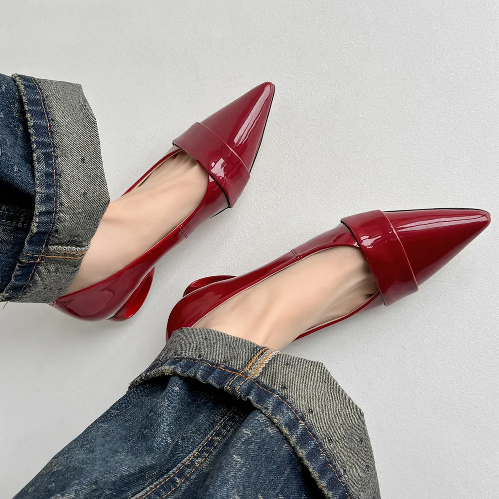 FEDONAS Pointed Toe Elegant Women Pumps Spring Summer Basic Low Heels Genuine Leather Dress Office Lady Shoes Woman New Arrival