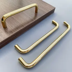 Brass Handles For Cabinets and Drawers Kitchen Door Hardware Wardrobes Dresser Drawer Knob Gold Furniture Tray Pulls