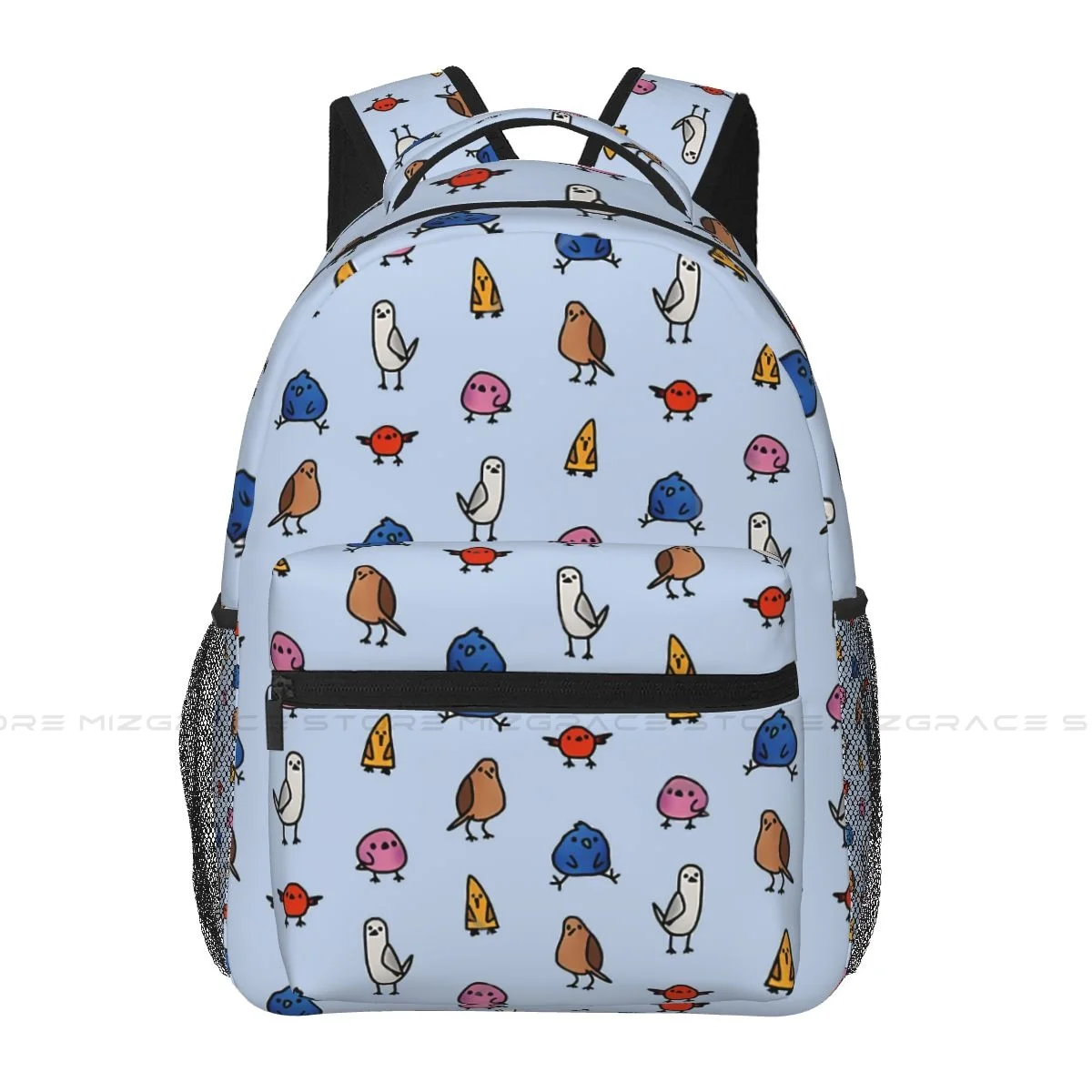 

Group Of Birds Doodle Students School Bags Boy Girl Fashion Teens Books Backpack Soft Rucksack Unisex