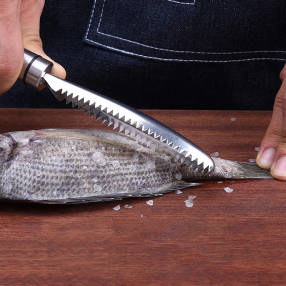 

1Set Fishbone Tweezer Scale Scraper Deveiner Professional Fish Skin Cleaner Compact Kitchen Utensil for Easy Storage and