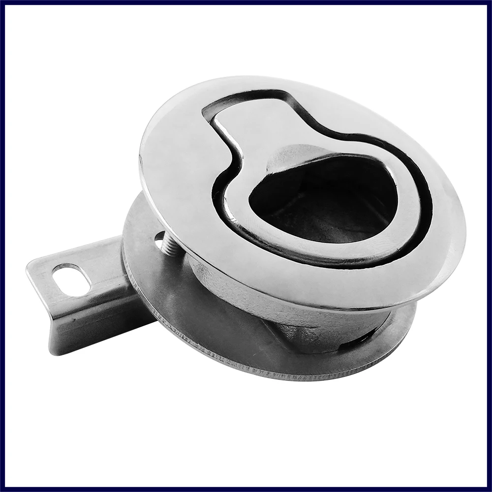 

Boat 316 Stainless Steel 2" Flush Pull Slam Latch For Boat Marine Deck Hatch Door Turning Lock Marine Hardware