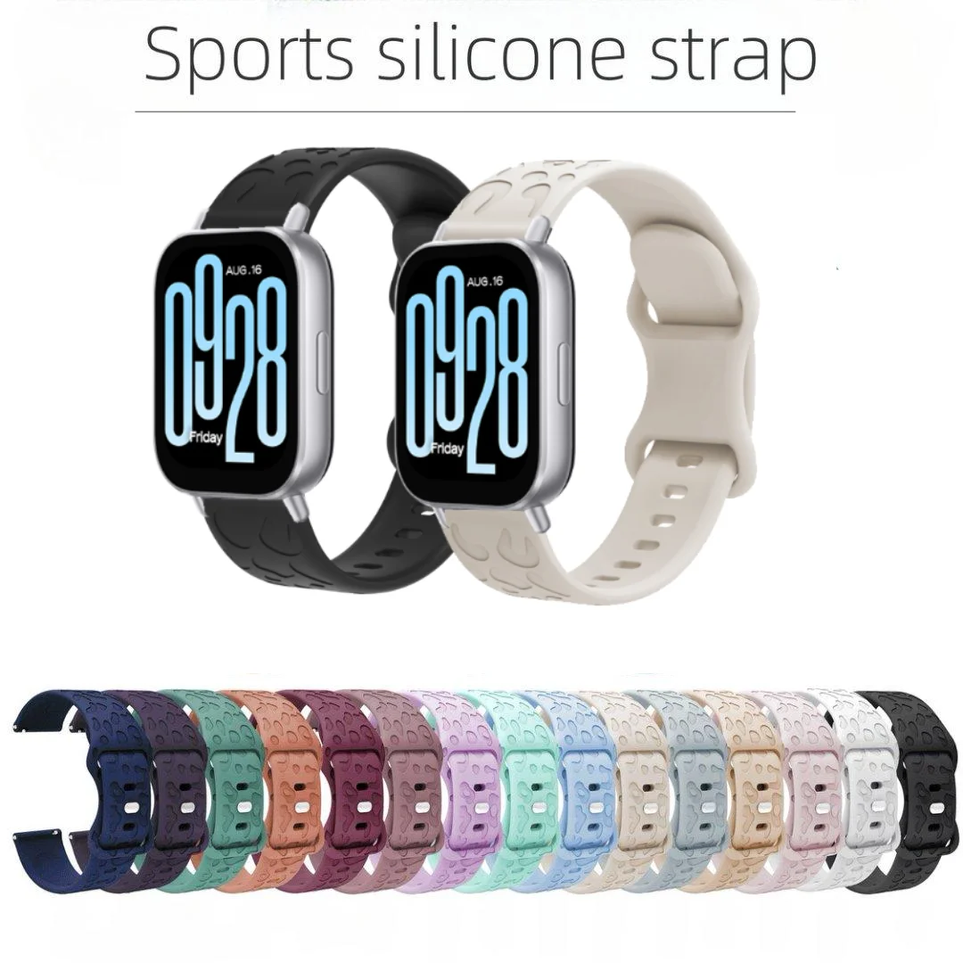 

Силиконовый ремешок с леопардовым принтом 22 мм с гравировкой для Redmi Watch 5 Active/5 Lite Xiaomi Watch S1 Pro Active S2 S3 S4 Watch 2 Pro