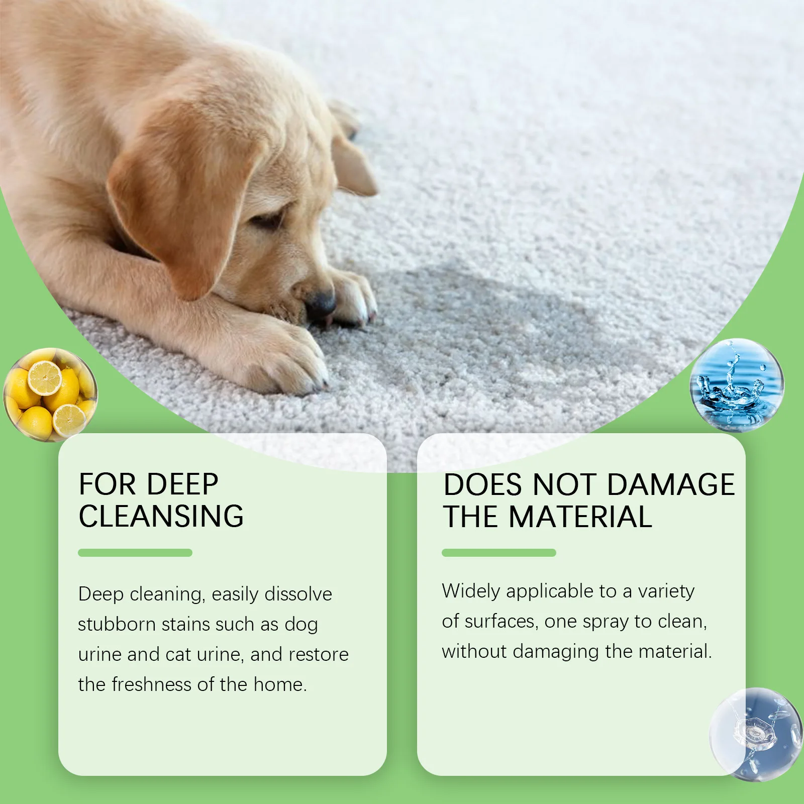 Pet Stain Clean Spray For Dogs Cats Urine Stain Odor Neutralizer Deep Cleaning Floors Furniture Safe Gentle Pet Deodorize Sprays