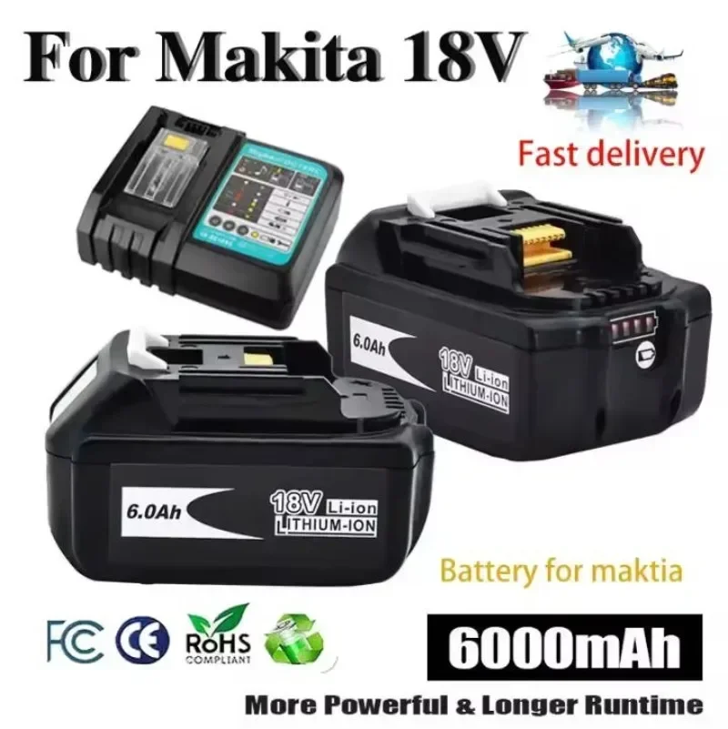 

Оригинальный литий-ионный аккумуляторMakita18V6.0Ah, сменный аккумулятор для электрической дрели BL1860 BL1830 BL1850, аккумуляторы для инструментов