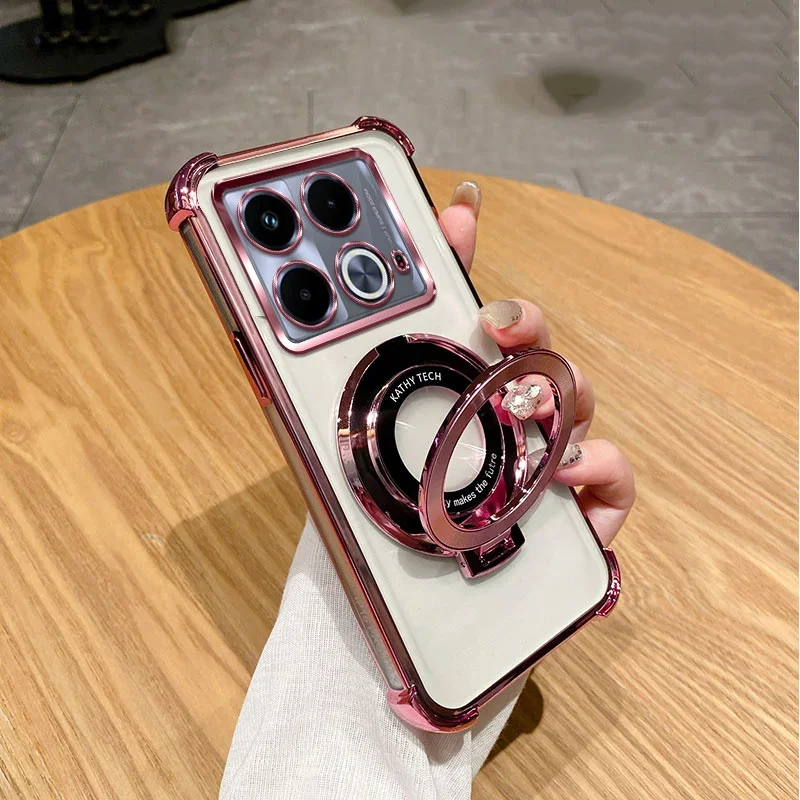For Xiaomi 14T Pro Luxury Shockproof Magnetic Bracket for Magsafe Case for Funda Xiaomi 14T Pro 14 T 14TPro With Holder Cover