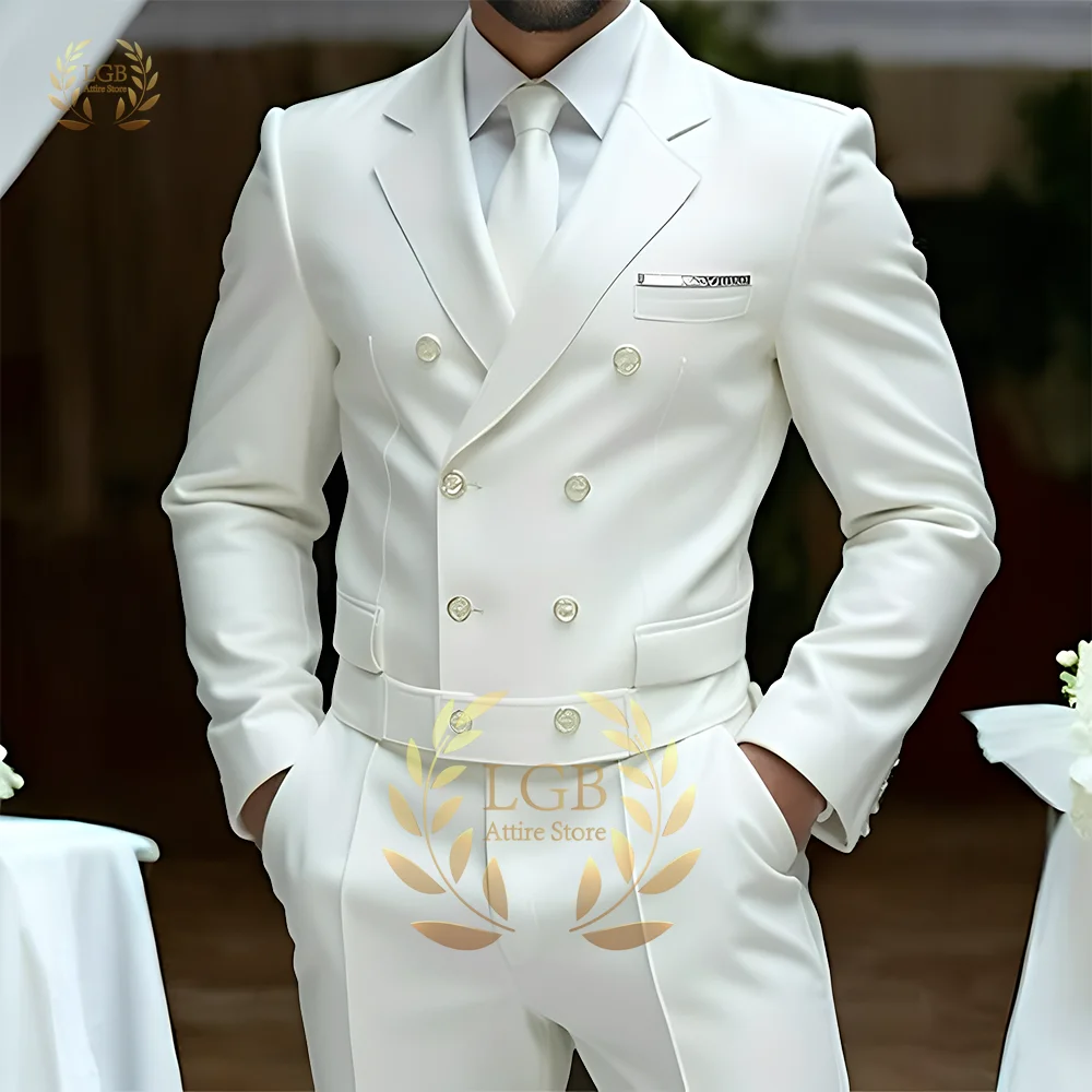 

Мужской деловой костюм из двух предметов, двубортные изысканные пуговицы, костюм + брюки, высококачественное использование церемоний