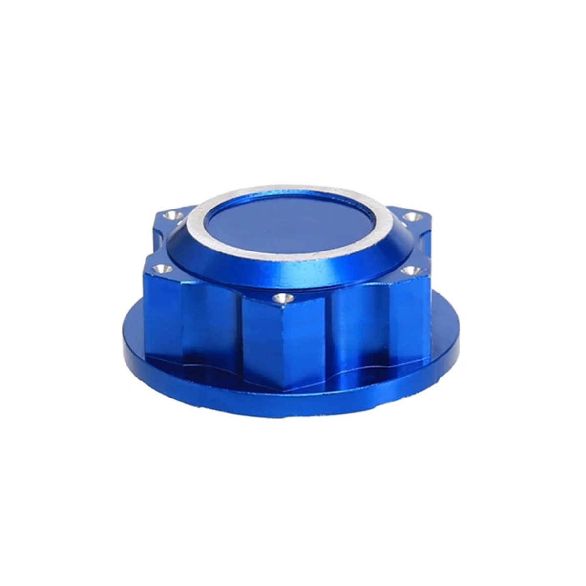 BAAA-4Pcs de alumínio para arrma 1/5 kraton 8s outcast 8s rc carro 24mm encanta porcas da roda cubo da roda capa à prova de poeira anti-skid azul