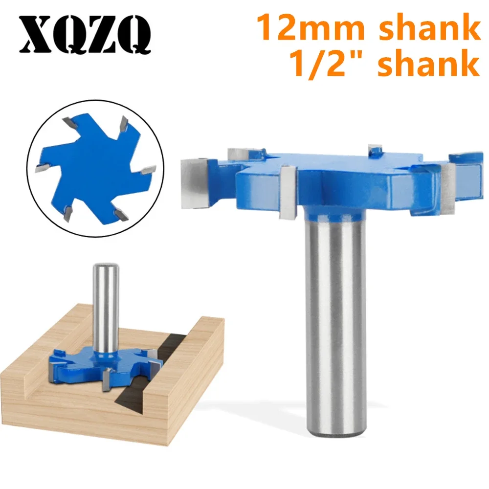 12mm 12.7mm Six Blade Z6 T-Type Slotting Cutter 6 frese fresa per la lavorazione del legno fresa frontale frese