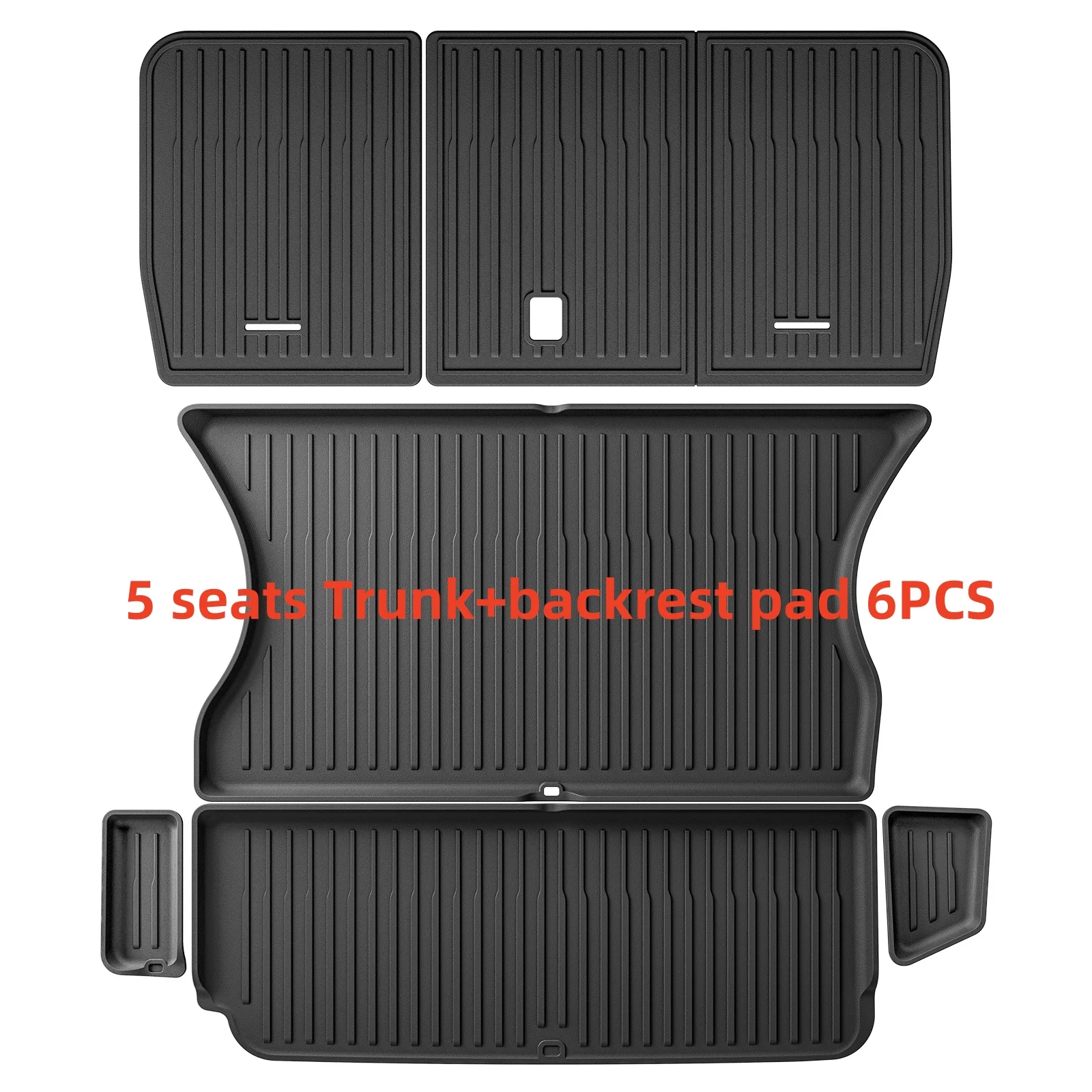 Für Tesla Model X 2024 5/6/7-Sitzer TPE 3D Autofußmatten Kofferraummatte Wasserdichter Schutz Linkslenker – Detail 9